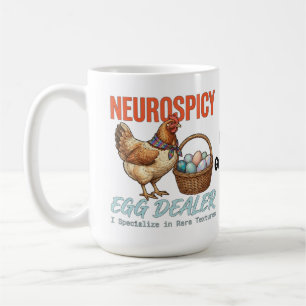 Neurospicy Eierhandelaar Vintage Hen Zeldzame Text Koffiemok