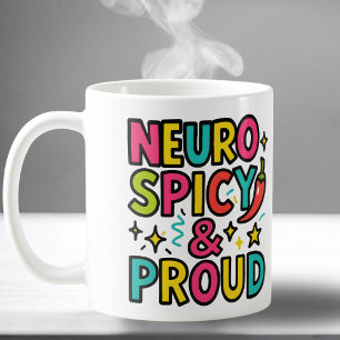Neurospicy en Trots – Helder Neurodivergente Trots Koffiemok
