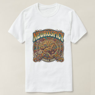 Neurospicy Hersen Groovy Retro Psychedelische T- T-shirt