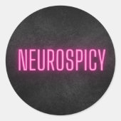 Neurospicy Neon Sticker (Voorkant)