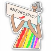 #Neurospicy - neurodivergent en spionagesticker Sticker (Voorkant)