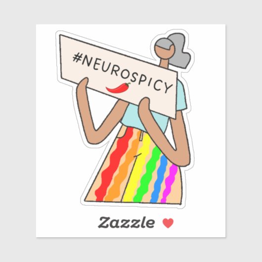 #Neurospicy - neurodivergent en spionagesticker Sticker (Vel)