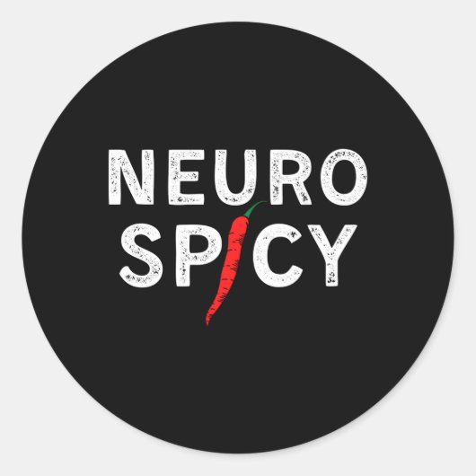 Neurospicy Neurodiversiteit Austism Awareness Chil Ronde Sticker (Voorkant)