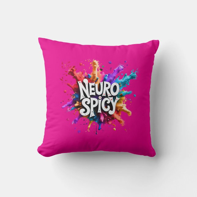 NEUROSPICY neurodiversiteit autisme adhd dyslexie Kussen (Voorkant)