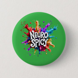 NEUROSPICY neurodiversiteit autisme adhd dyslexie Ronde Button 5,7 Cm