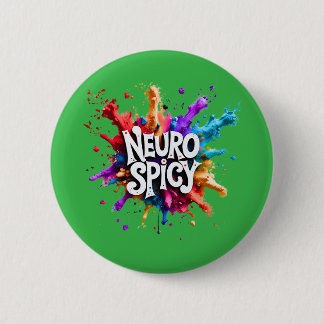 NEUROSPICY neurodiversiteit autisme adhd dyslexie Ronde Button 5,7 Cm