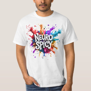 NEUROSPICY neurodiversiteit autisme adhd dyslexie T-shirt