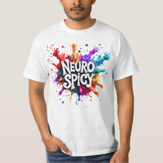 NEUROSPICY neurodiversiteit autisme adhd dyslexie T-shirt