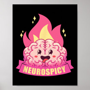 Neurospicy Neurodiversity ADHD ASS Autisme Kawaii  Poster