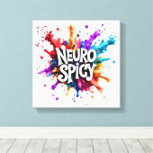 NEUROSPICY neurodiversity autism adhd dyslexia Canvas Afdruk (Insitu (Houten vloer))