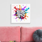NEUROSPICY neurodiversity autism adhd dyslexia Canvas Afdruk (Insitu (Woonkamer))