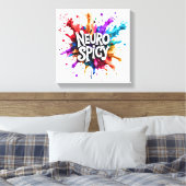 NEUROSPICY neurodiversity autism adhd dyslexia Canvas Afdruk (Insitu (Slaapkamer))