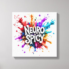 NEUROSPICY neurodiversity autism adhd dyslexia Canvas Afdruk