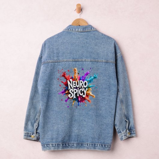 NEUROSPICY neurodiversity autism adhd dyslexia Denim Jacket (Hangar)