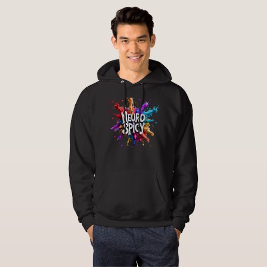 NEUROSPICY neurodiversity autism adhd dyslexia Hoodie (Voorkant volledig)