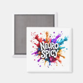 NEUROSPICY neurodiversity autism adhd dyslexia Magneet (Voorkant / Achterkant)