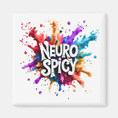 NEUROSPICY neurodiversity autism adhd dyslexia Magneet (Voorkant)