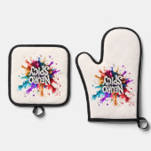 NEUROSPICY neurodiversity autism adhd dyslexia Ovenwant & Pannenlap Set (Voorkant)