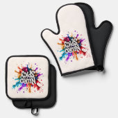 NEUROSPICY neurodiversity autism adhd dyslexia Ovenwant & Pannenlap Set (Voorkant / Achterkant)