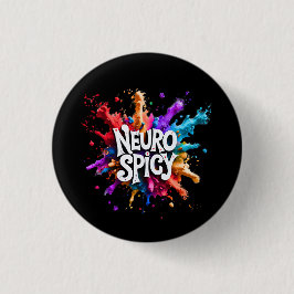 NEUROSPICY neurodiversity autism adhd dyslexia Ronde Button 3,2 Cm