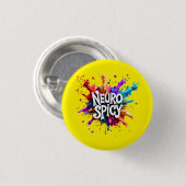 NEUROSPICY neurodiversity autism adhd dyslexia Ronde Button 3,2 Cm (Voorkant /achterkant)