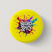 NEUROSPICY neurodiversity autism adhd dyslexia Ronde Button 3,2 Cm (Voorkant)