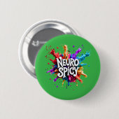 NEUROSPICY neurodiversity autism adhd dyslexia Ronde Button 5,7 Cm (Voorkant /achterkant)