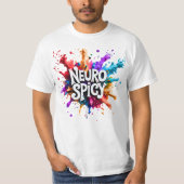 NEUROSPICY neurodiversity autism adhd dyslexia T-shirt (Voorkant)