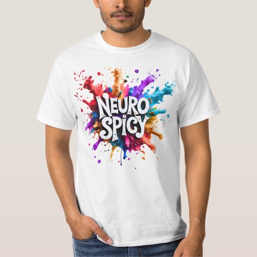 NEUROSPICY neurodiversity autism adhd dyslexia T-shirt (Voorkant)
