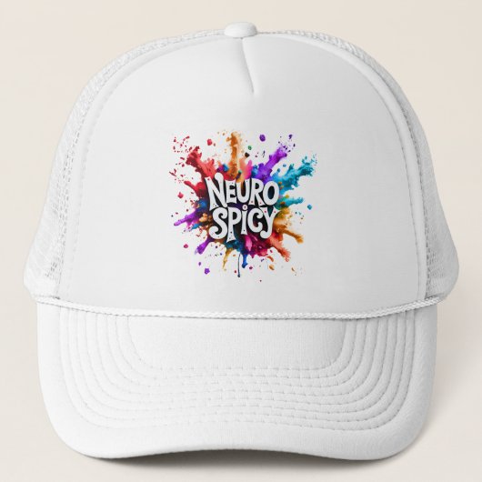 NEUROSPICY neurodiversity autism adhd dyslexia Trucker Pet (Voorkant)