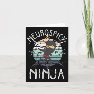 Neurospicy Ninja Autism Awareness Neurodiverse ADH Kaart