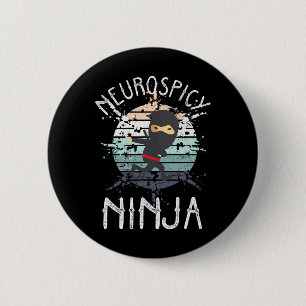 Neurospicy Ninja Autism Awareness Neurodiverse ADH Ronde Button 5,7 Cm