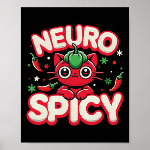 Neurospicy Shirt - Neurodivergent ADHD Autisme Poster