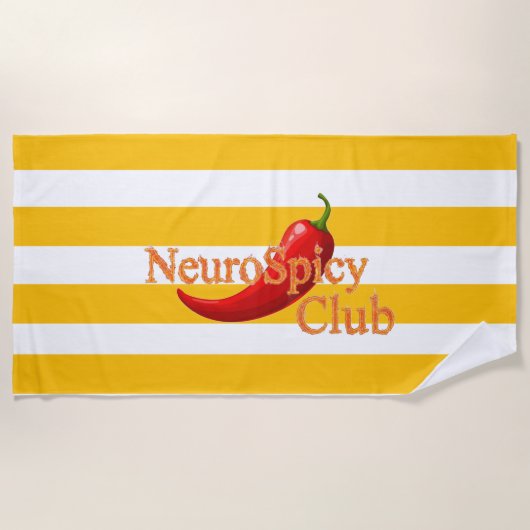 Neurospicy strandhanddoek strandlaken (Voorkant)