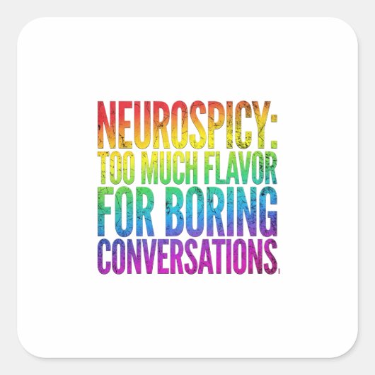 Neurospicy Te Veel Smaak Stickers (Voorkant)