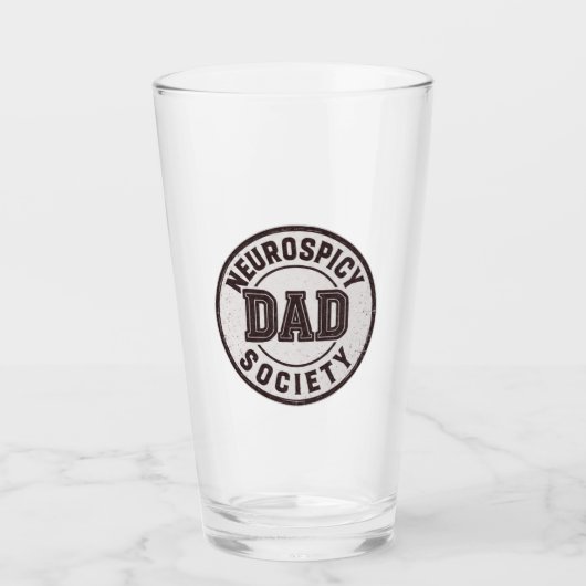 Neurospicy Vader Vereniging Vaderdag Cadeau Glas (Voorkant)