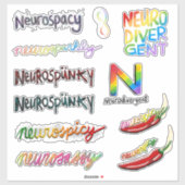 Neurospunky en vrienden - ND Sticker Pack (Vel)