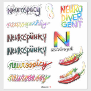 Neurospunky en vrienden - ND Sticker Pack