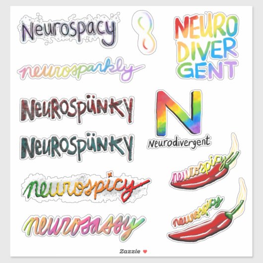 Neurospunky en vrienden - ND Sticker Pack (Vel)