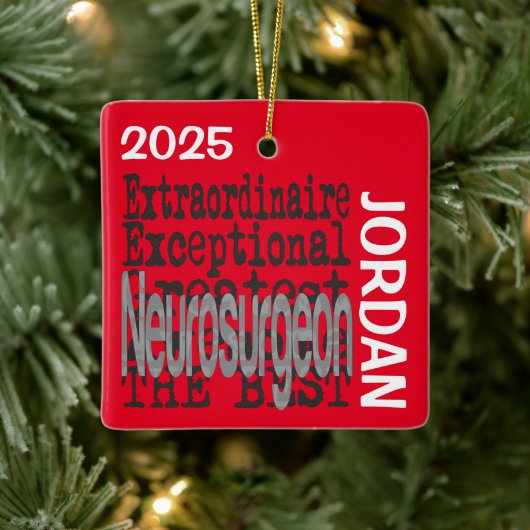 Neurosurgeon Extraordinaire CUSTOM Keramisch Ornament (Boom)