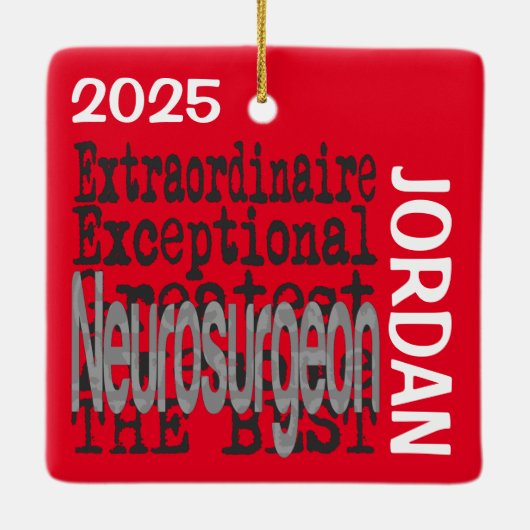 Neurosurgeon Extraordinaire CUSTOM Keramisch Ornament (Achterkant)