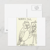 Neurotic Owl Embracism Briefkaart (Voorkant / Achterkant)