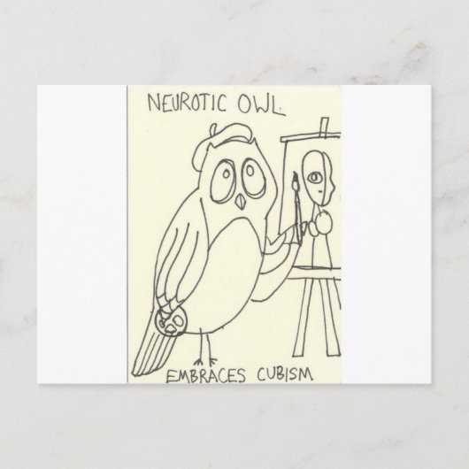 Neurotic Owl Embracism Briefkaart (Voorkant)