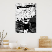 Neurotisch Yours (zwart-wit) Poster (Keuken)