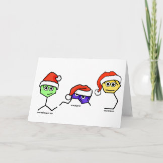 Neurotransmitters in Santa Hats Feestdagen Kaart