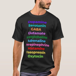 Neurotransmitters Neurowetenschap Psychologie Biol T-shirt