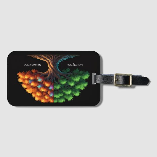 Neurotypical vs. Neurodiverse Bagagelabel (Voorkant (horizontaal))