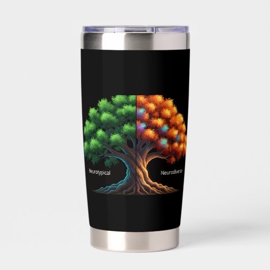 Neurotypical vs. Neurodiverse Geïsoleerde Drinkbeker (Voorkant)