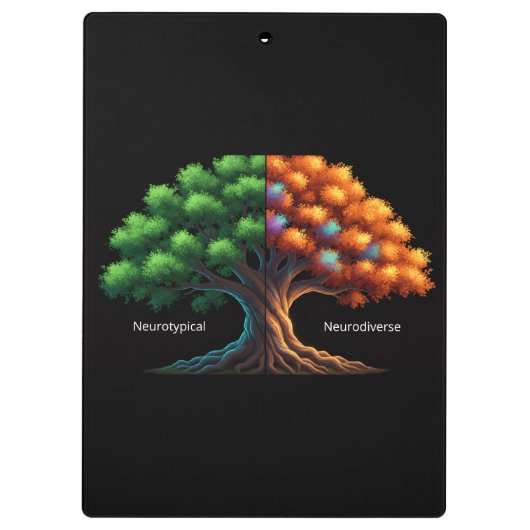 Neurotypical vs. Neurodiverse Klembord (Achterkant)