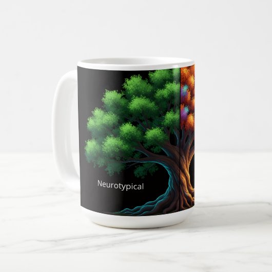 Neurotypical vs. Neurodiverse Koffiemok (Voorkant links)